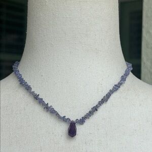 Vintage signed Suzanne Kalan 925 amethyst necklace